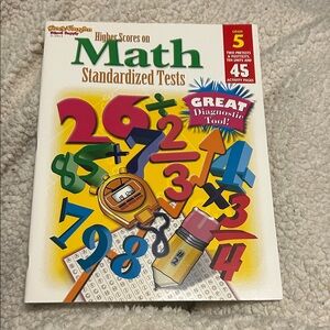 Math Standardized Tests Book, Grade 5, NEW